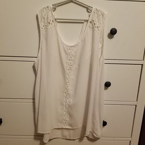 Sheer Ivory Tank Top